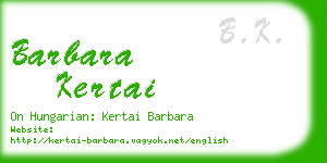 barbara kertai business card